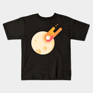 meteorite strike icon sticker Kids T-Shirt